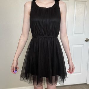 Black tulle dress